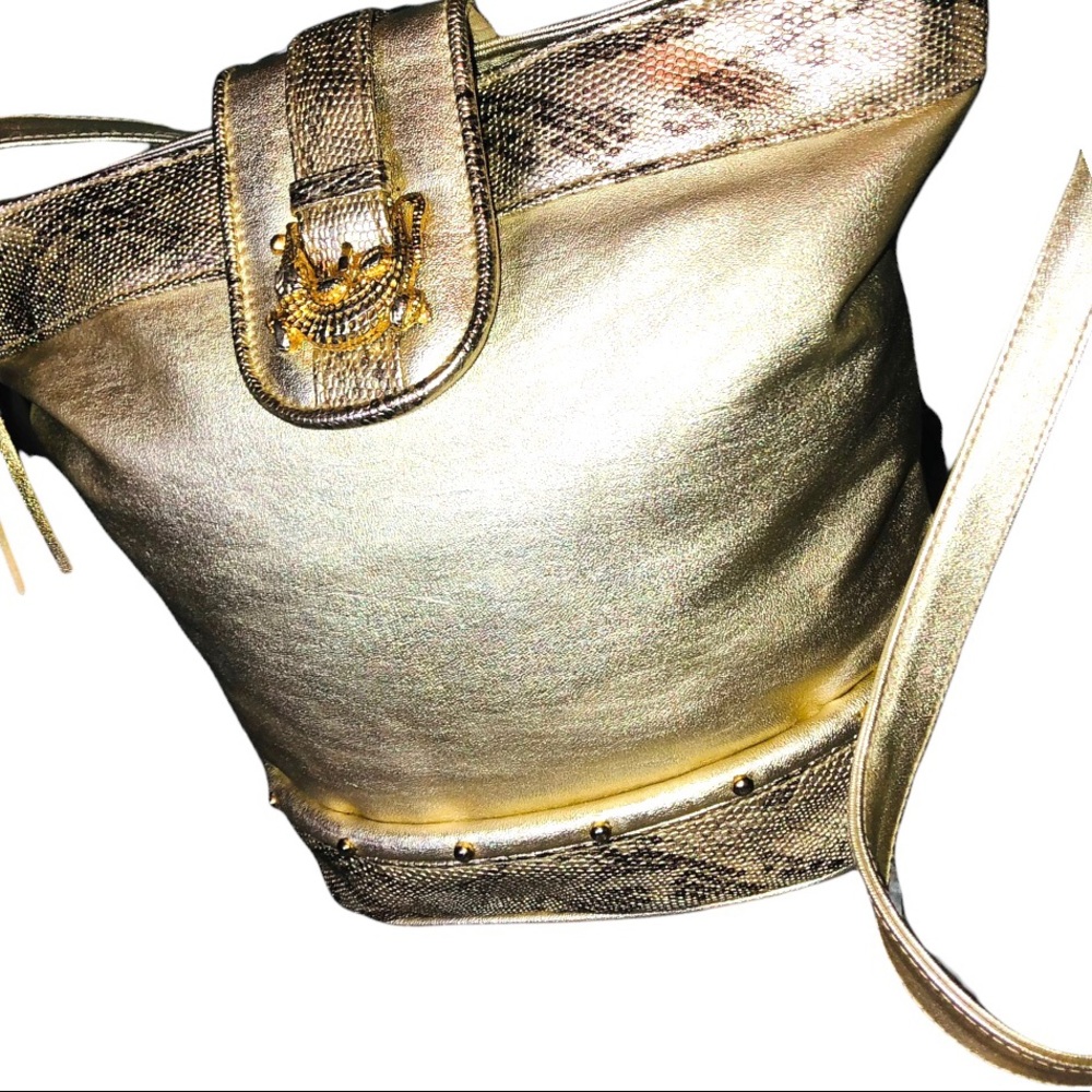 Vintage gold crock Faux Leather Purse